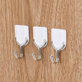 6Pcs/set Strong Sticky Hooks Door Wall Hanger Holder Tiles Glass Adhesive Hooks
